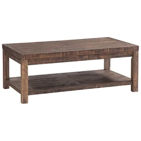 Reclaimed Wood Rectangular Coffee Table in Smoky Taupe